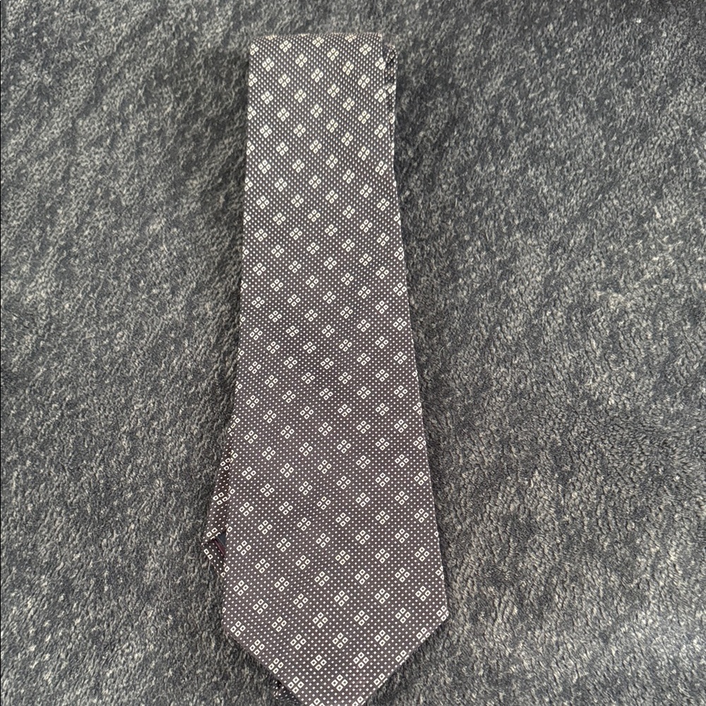Ralph Lauren Brown and Gold Patterned Tie